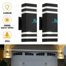 2PCS Modern Exterior LED Wall Light Sconce Outdoor Lights Porch Up Down Fixtures