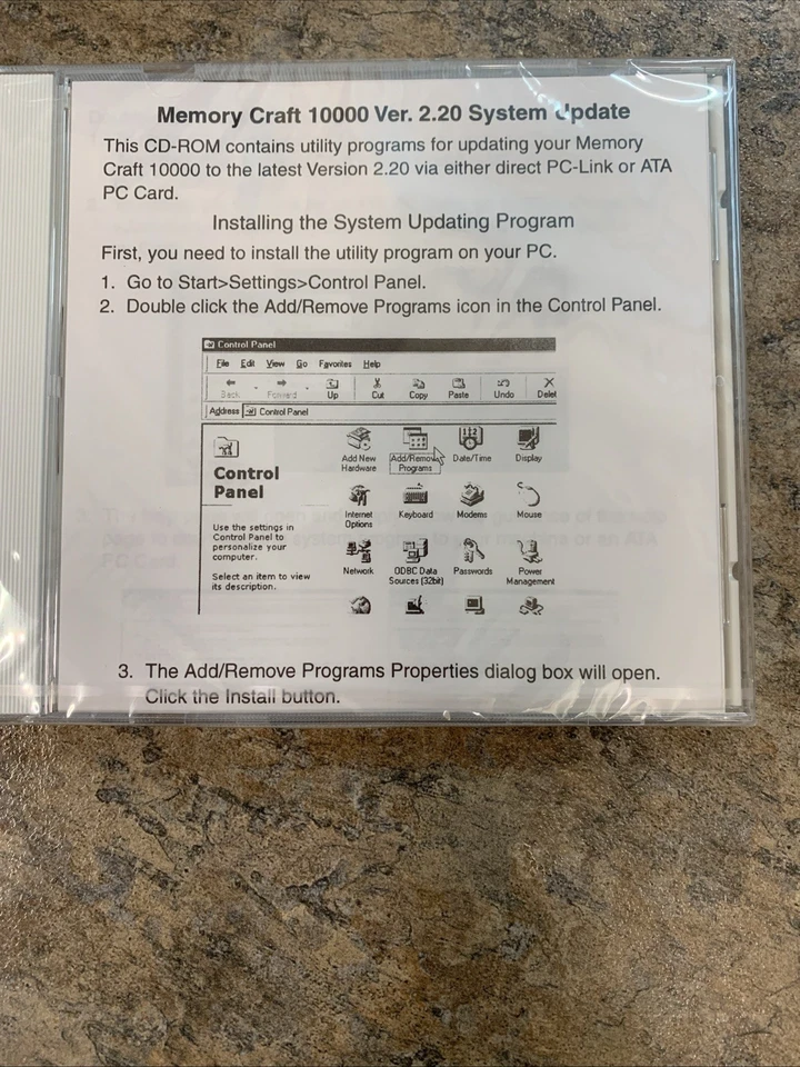 JANOME MEMORY CRAFT 10000 System Update VERSION 2.20 On CD-ROM - Image 2 of 4