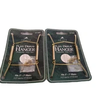 Plate Hanger Tripar Brass Wire Display Fits Most 5 X 7 Cottagecore Lot Of 2 New