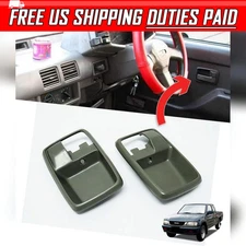 Inner Door Handle Bezel Gray LR Set For Isuzu TF KB Chevrolet LUV Pickup 1988-02