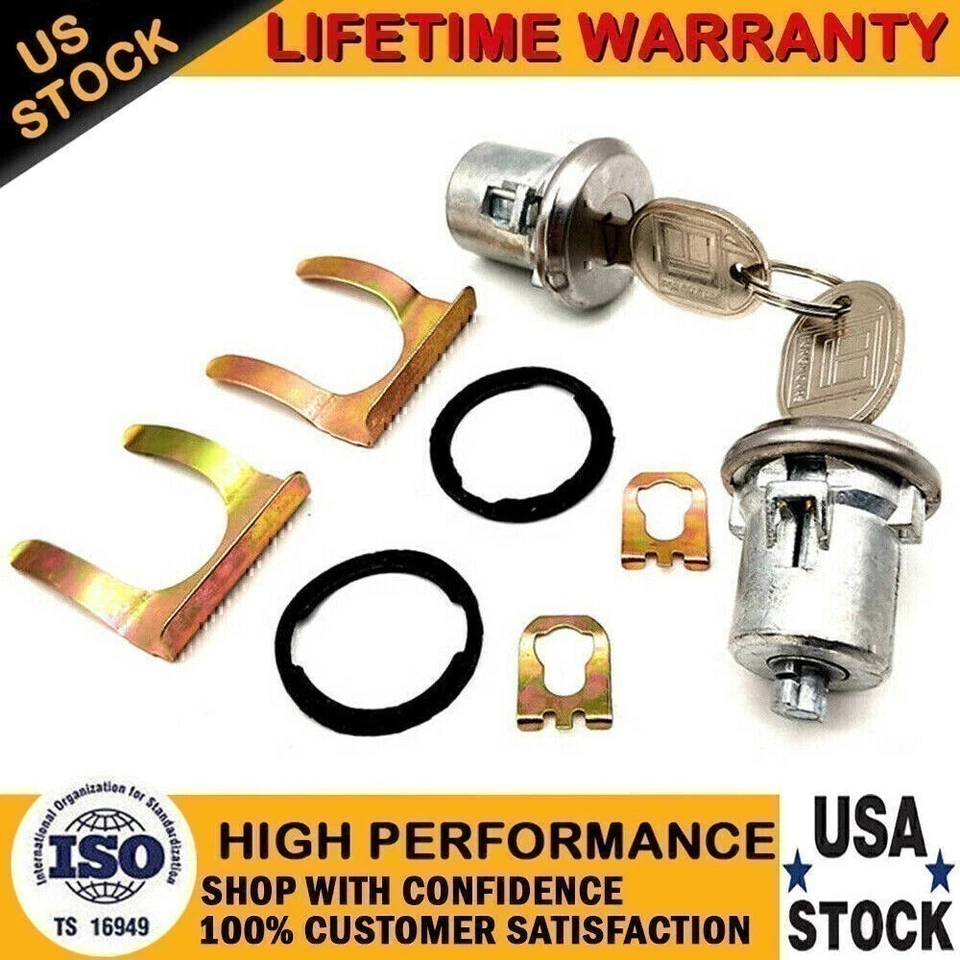 Set of 2 Door Lock Cylinder Set For Chevy Chevrolet GMC Truck SUV Oldsmobile US - Изображение 3 из 4