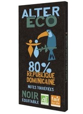 *LOT DE 3* Alter Eco chocolat Bio noir 100g République Dominicaine 80% cacao