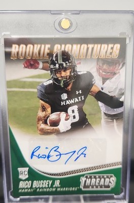 2021 Panini Rookie Signatures Draft Picks  Rico Bussey Jr. #TS-RBJ-Hawaii (RC)