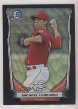 2014 Bowman Draft Top Prospects Chrome Black Wave Refractor Michael Lorenzen a2v