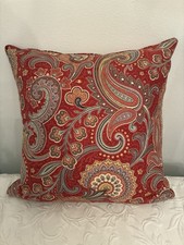 Lauren, Ralph Lauren - Gorgeous Red Paisley Pillow Cover, 20  Square