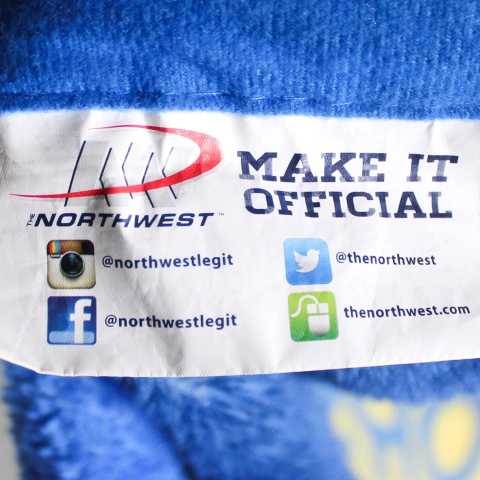 Golden Warriors Northwest Fluffy Fleece Throw Blanket 62.5" x 75.5" Blue/Yellow - Image 4 of 4