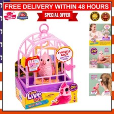 My Really Real Talking Bird Toy - Rosie the Pink Cockatiel with Cage  20 So...