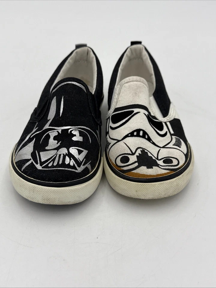 GAP x STAR WARS niños talla 9 zapatos sin cordones Darth Vader & Stormtrooper B1 Foto 2 de 4