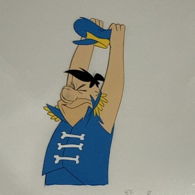 Hanna-Barbera Fred Flintstone Production Cel Drawing The Flintstones