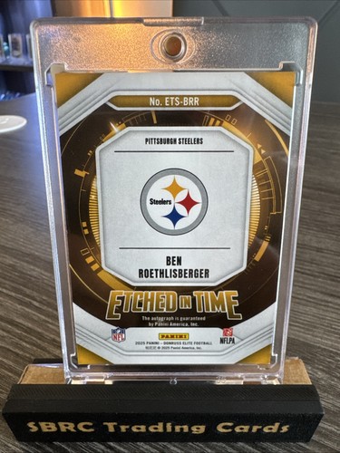 2025 Panini Elite Etched In Time Ben Roethlisberger Auto /49 Steelers - Picture 2 of 2