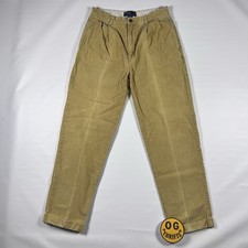 VTG Polo Ralph Lauren Hammond Corduroy Pants 32x32 Tan Pleated