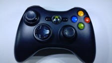 Official Microsoft Xbox 360 Wireless Black Controller For Parts Broken Triggers