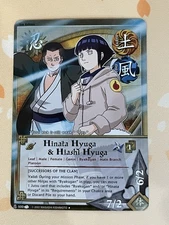 Naruto CCG, Hinata Hyuga & Hiashi Hyuga, 500, 1st Edition, LP, Foil