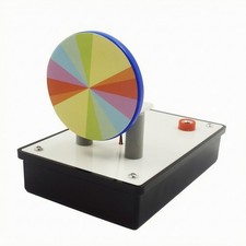 Newtonscheibe mit elektrischem Antrieb p&auml;dagogische Farbmischscheibe riemengetrieben