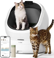 Open-Top Multi-Cat Recognition LitterBox, Odor Control in-App Usage Trackin