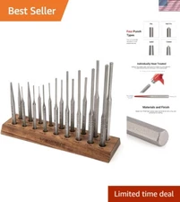 Punch Set with Walnut Block 18-Piece | |