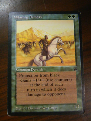 MTG English Legends Whirling Dervish Green Uncommon LP -  Excellent Condition
