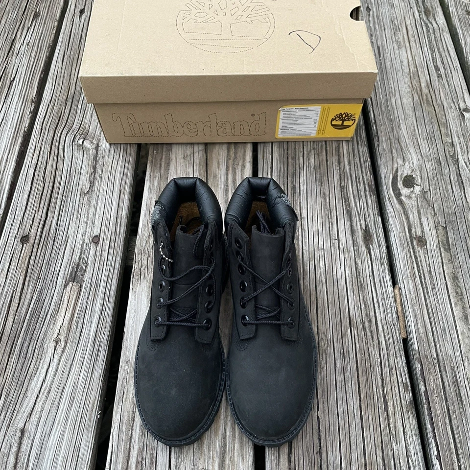 Timberland 6" Premium Clásico Impermeable Niños Botas Negras Talla 13 Leer Foto 3 de 4