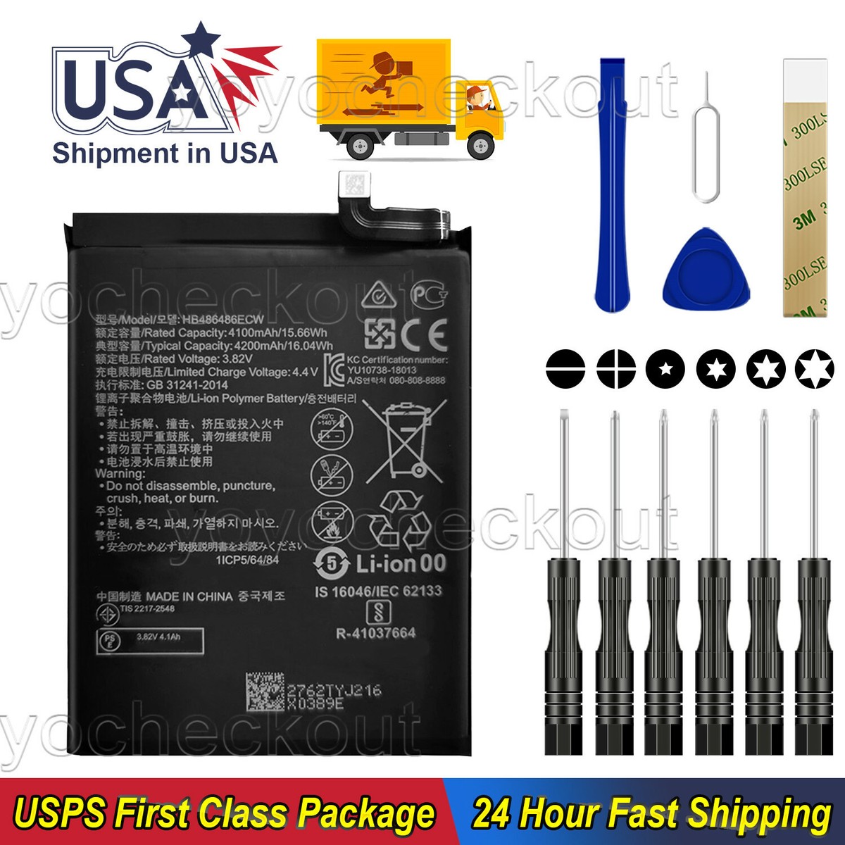 For Huawei MATE 20 Pro LYA-L29 Replacement HB486486ECW Battery