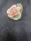 Set Of 4 Ceramic Handmade, Hand Painted Roses Pink Purple Yellow Two Toned 2x2x2 — photo 5