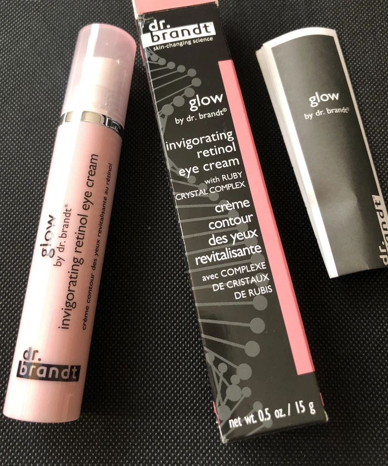 Crema de ojos con retinol vigorizante Dr. Brandt Glow con complejo de cristal de rubí 15 g nueva en caja Foto 3 de 4