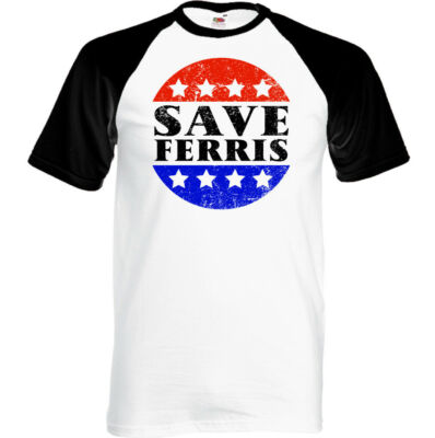 Ferris Bueller Tag Über T-Shirt Save Ferris Herren Retro Film 80's Distressed