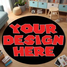 Custom Round Rug, Round Rug, Personalized Rug, Custom Circle Carpet, Custom Your