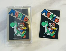 Nintendo Super Mario Vintage Clear Plastic Playing Cards 1990 Very Rare New