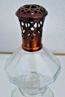 LAMPE BERGER ANCIENNE 'MR Marbrée' Beige en Verre Multicouche Boussus
