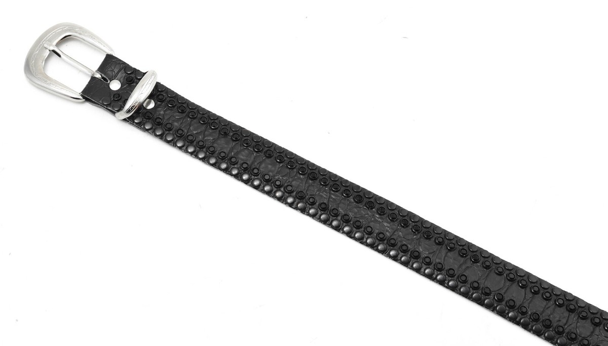Kippys Western Belt Size 42 Black Jet Swarovski Crystal