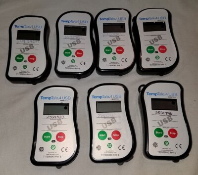 Lot 7x Sensitech TempTale 4 USB T17006040 Rev E EXPIRED DATES 2020 Used
