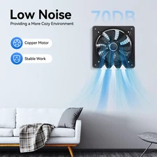 12 inch Super Silent Wall Exhaust Fan Bathroom Kitchen Garage Ventilation Vent