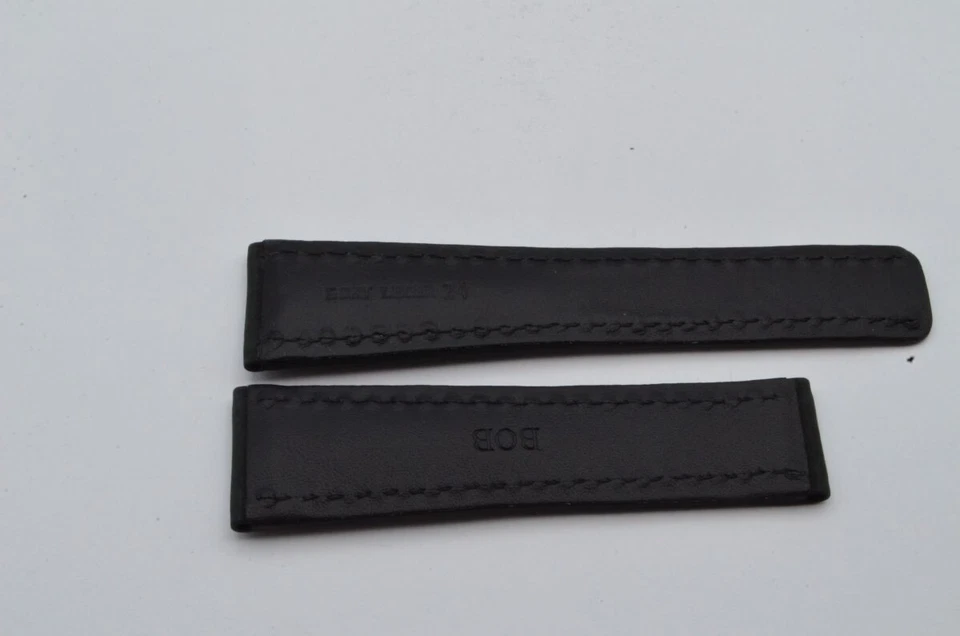 Pulsera de cuero Bob Wild 24 mm 24-18 para cierre plegable negra 2 Foto 2 de 2