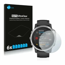 Garmin Fenix 6S , 6 x Transparent ULTRA Clear Screen Protector