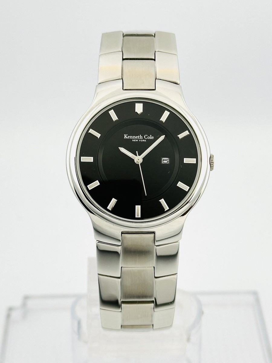 Kenneth Cole NY Men's KC3434 Black Dial Ultra Slim StainlessSteel