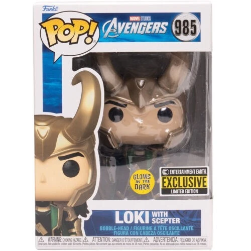 Exclusive EE Avengers Loki with Scepter Funko Pop! Vinyl Figure #985