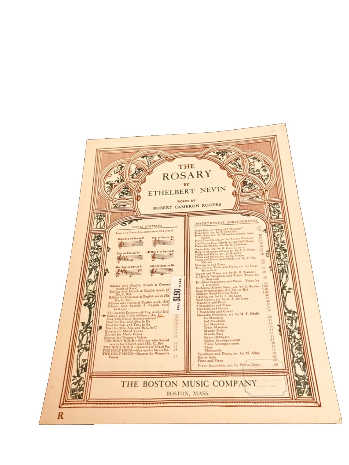 Devocional y religiosa Hoja vintage y antiguas músicas de libros