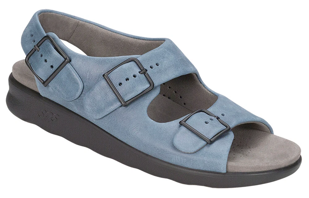 SAS Relaxed Sandal Denim Women's Comfort Shoes Many Sizes & Widths FREE SHIPPING