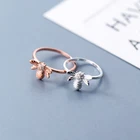 925 Sterling Silver Bumble Bee Midi Pinkie Open Ring for Women A3409