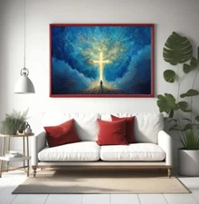 The Question of Faith | Religious Symbolism, Digital Art Print, Wall Art