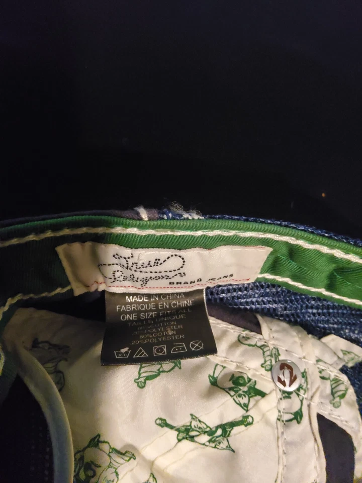 Sombrero de camionero vintage TRUE RELIGION xxx envejecido verdadero vintage Foto 4 de 4