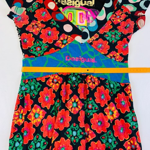 Desigual Flower Multicolour Fun Floreal Summer Dress S - Foto 10 di 17