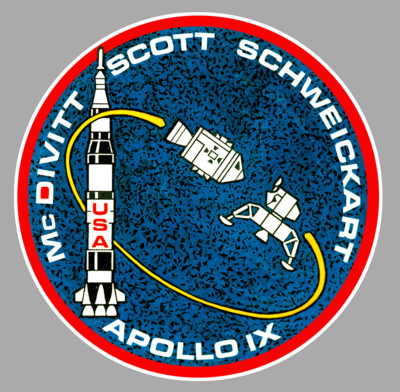APOLLO 9 NASA SATURN 5 LEM SPACE MOND 15cm AUFKLEBER STICKER AV120