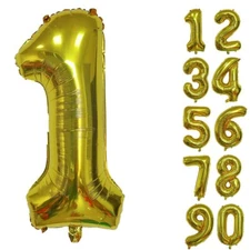 Number Balloons Birthday Gold 32“ Helium Giant Foil Large Birthday Age Party