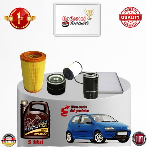 Kit Tagliando Citro&euml;n C3 1.1 44KW 2006-2009 - 4 Filtri + 4 Litri Olio 5W30, Qualit&agrave; Originale