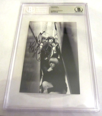 Charlie Watts Rolling Stones drummer signed autographed 4x6 photo BAS Beckett