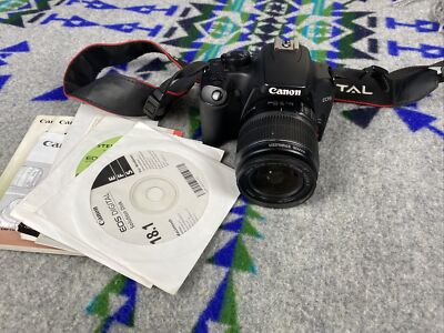 Canon EOS Rebel XS camera EF-S 18-55mm Lens And Manuals