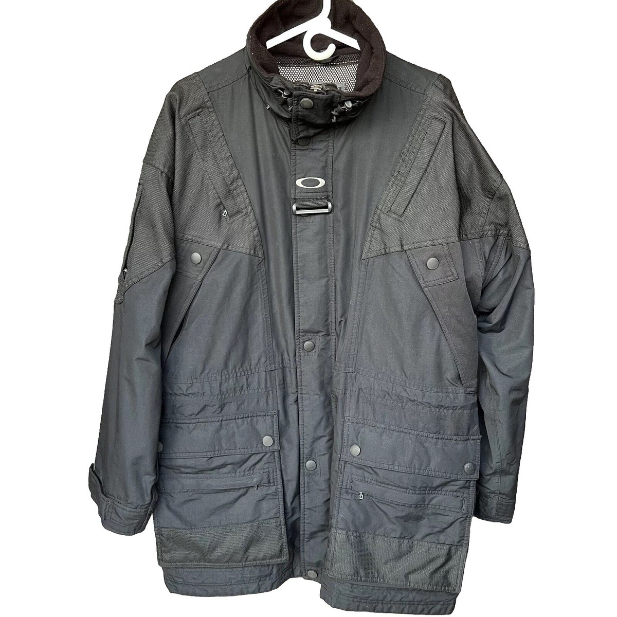 Vintage Oakley Software Technical Jacket Mens L Black Y2k