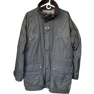 Vintage Oakley Software Technical Jacket Mens L Black Y2k