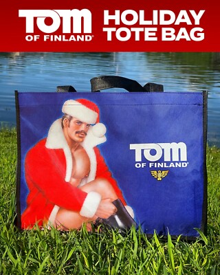 Tom of Finland Holiday / Christmas ''Sexy Santa'' Tote Bag